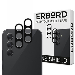 2x tvrzené sklo ERBORD pro kameru na Samsung Galaxy A15 4G / A15 5G, černé