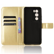 Klopové pouzdro pro Oppo Reno 12 Pro, Crazy Horse Wallet, zlaté