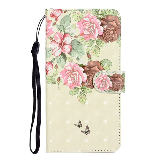 Klopové pouzdro pro Huawei P40, Wallet, butterfly, růžové