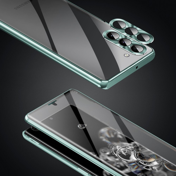 Pouzdro pro Samsung Galaxy S23 Plus, Magnetic Dual Glass, zelené