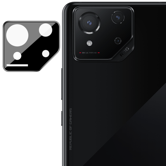 Tvrzené sklo na fotoaparát pro ASUS ROG Phone 8 Pro, černé