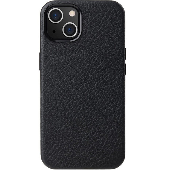 MELKCO pouzdro pro iPhone 15, kožené pro MagSafe, černé