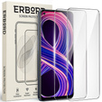 2x tvrzené sklo pro Realme 8 5G, ERBORD 9H Hard Glass na displeji