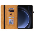 Pouzdro pro Samsung Galaxy Tab S10 Lite / S10 FE / S9 FE, Wallet Pen Slot, žlutý