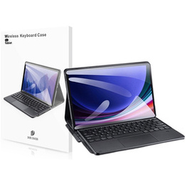 Pouzdro + klávesnice Samsung Galaxy Tab S9+, Dux Ducis TouchPad Leather Pen Slot, černé
