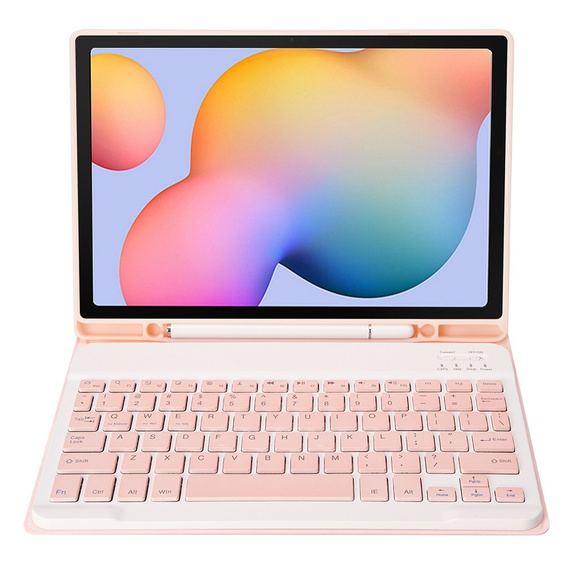 Pouzdro + klávesnice Samsung Galaxy Tab S6 Lite P610/P615 / S6 Lite 2022 10.4, Pen Slot, růžové rose gold