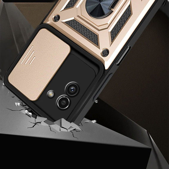 Pouzdro pro Samsung Galaxy A03, CamShield Slide, zlaté