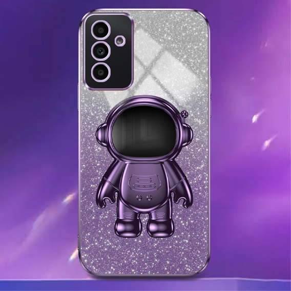 Pouzdro pro Samsung Galaxy A55 5G, Glitter Astronaut, fialové