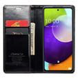 CASEME flipové pouzdro pro Samsung Galaxy A52/A52s, Waxy Textured, černé