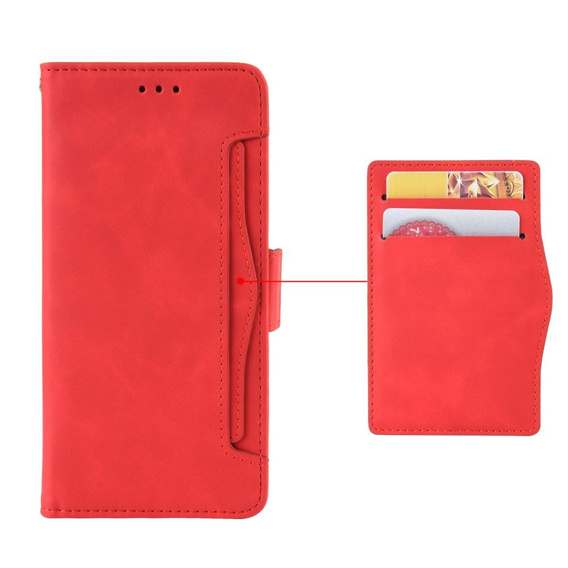 Klopové pouzdro pro Motorola Edge 40 Neo, Card Slot, červené