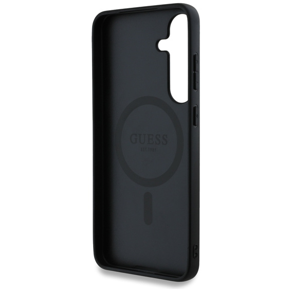 Pouzdro GUESS pro Samsung Galaxy S25, 4G Ring Classic Logo, šedé