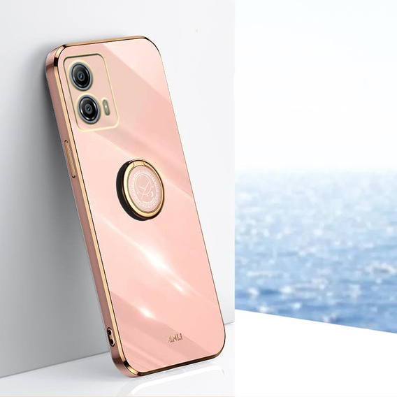 Pouzdro pro Motorola Moto G53 5G, Electro Ring, růžové rose gold