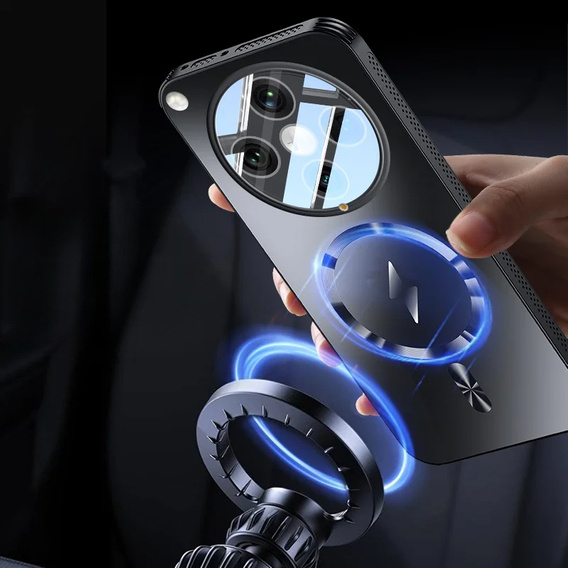 Pouzdro pro Oppo Find X8 Pro, MagSafe, stříbrné,