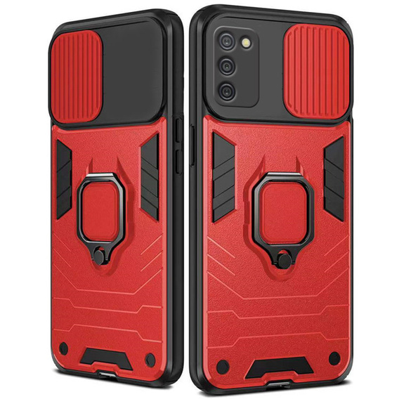 Pouzdro pro Samsung Galaxy A03s, KickStand Camera Lens, modré