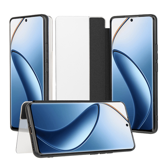 Flipové pouzdro pro Realme 12 Pro 5G / 12 Pro+ 5G, Side View, černé