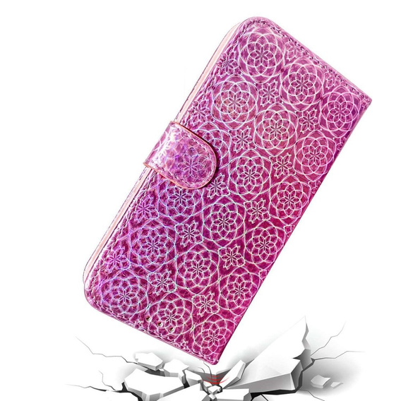 Klopové pouzdro pro Oppo A17, Wallet mandala, růžové
