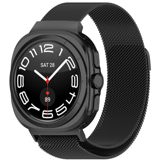 Milánský náramek pro Samsung Galaxy Watch Ultra 47mm (2025 / 2024), černý