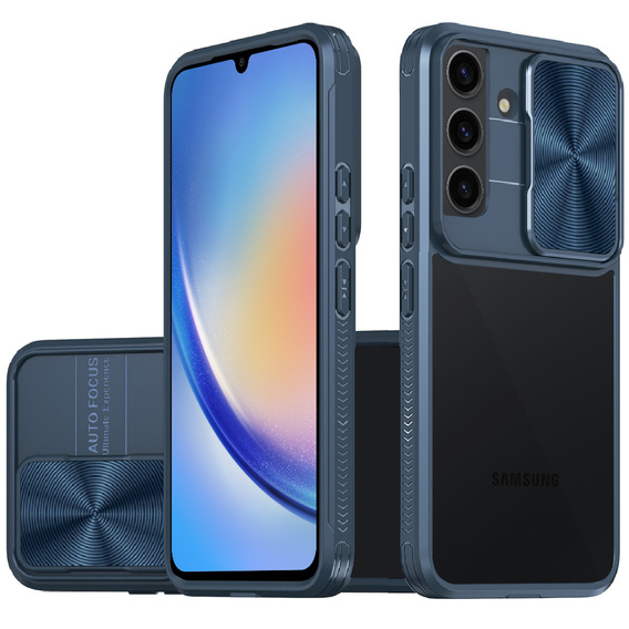 Pouzdro pro Samsung Galaxy A34 5G, Slide Camera, modré