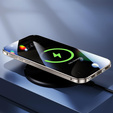 Magnetické pouzdro Dual Glass MagSafe pro iPhone 16, stříbrné