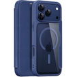Pouzdro Dux Ducis pro iPhone 17 Pro Max, Skin X Pro, s klopou, pro MagSafe, tmavě modré