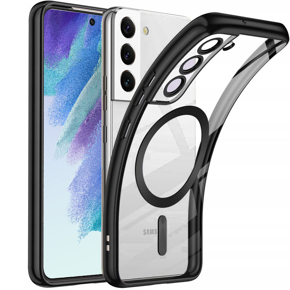 Pouzdro pro Samsung Galaxy S21 FE, Electro MagSafe, černé + sklo na displej