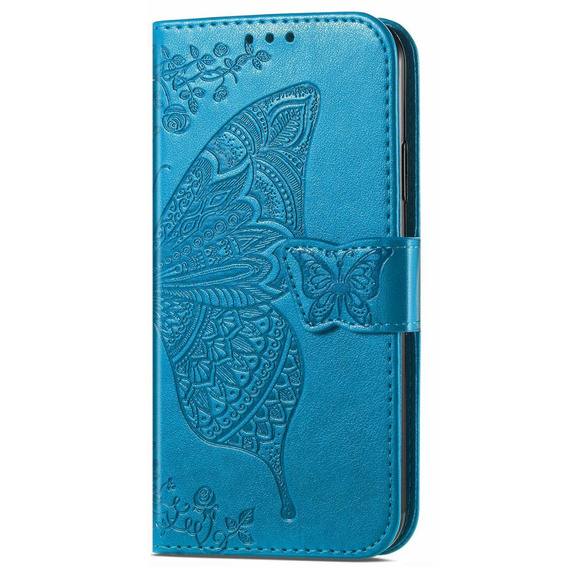 Klopové pouzdro pro Motorola Moto G32, Butterfly, modré