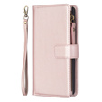 Klopové pouzdro pro Samsung Galaxy A25 5G, Wallet Zipper Pocket, černé