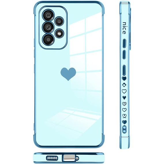 Pouzdro pro Samsung Galaxy A53 5G, Electro heart, modré