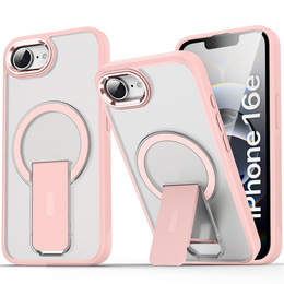 Pouzdro pro Iphone 16E, matný stojánek, pro MagSafe, růžové