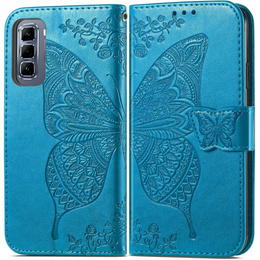 Klopové pouzdro pro Infinix Hot 50 Pro 4G, Butterfly, modré