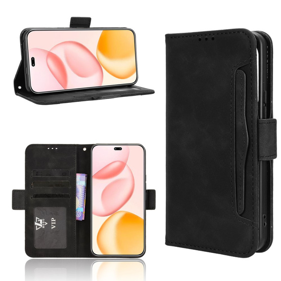 Klopové pouzdro pro Honor 400 Pro 5G, Card Slot, černé
