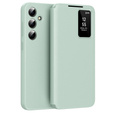 Flipové pouzdro pro Samsung Galaxy A55 5G, Smart View Wallet, zelené