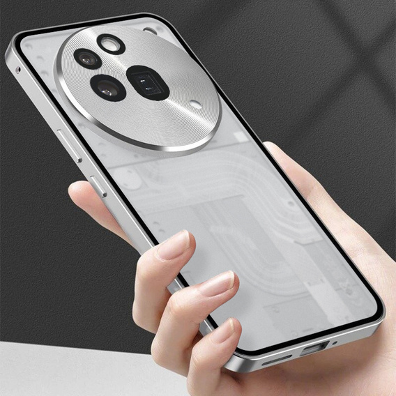 Pouzdro pro Nothing Phone 3a Pro, Frame Case, stříbrné