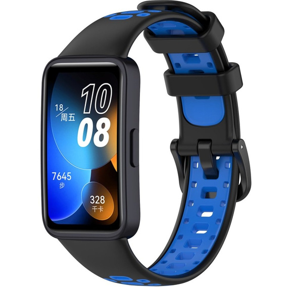 Pasek Silikonowy do Xiaomi Mi Band 7 Pro, Czarny / Czerwony