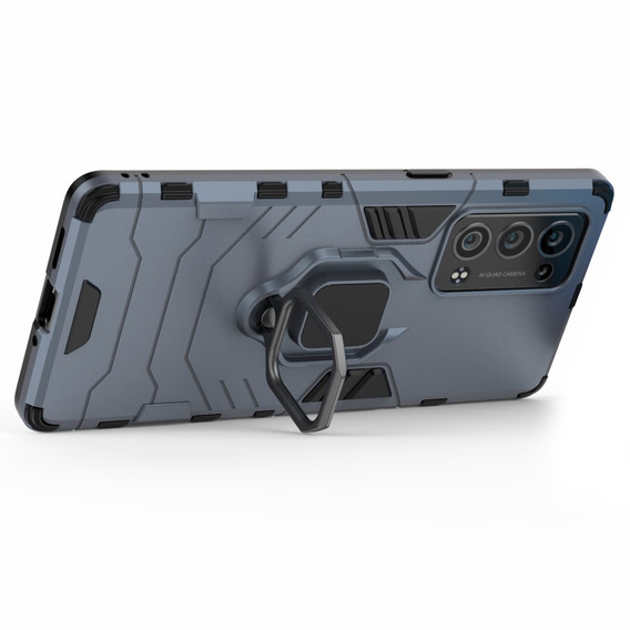 Pouzdro pro Oppo Reno6 Pro 5G / Pro+ 5G, Kickstand Ring, modré