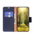 Klopové pouzdro pro Samsung Galaxy A54 5G, Wallet Litchi Magnet, námořnicky modré