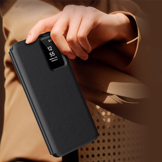 Pouzdro s klopou Smart View Wallet pro Samsung Galaxy S25 FE