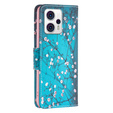 Klopové pouzdro pro Motorola Moto G53 5G / G23 / G13, Wallet, Sakura, modré