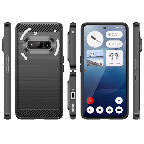 Pouzdro pro Nothing Phone 3A, Carbon, černé