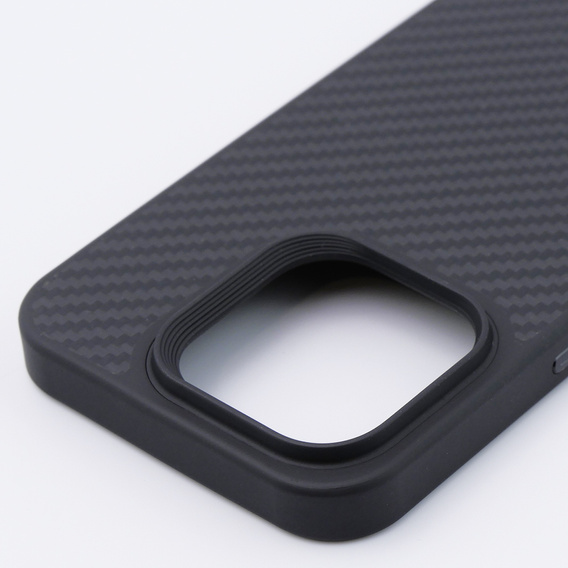 Pouzdro pro iPhone 15 Pro, Aramid Fiber Cover, černé