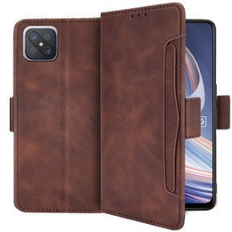 Klopové pouzdro pro Oppo Reno 4 Z 5G, Card Slot, hnědé