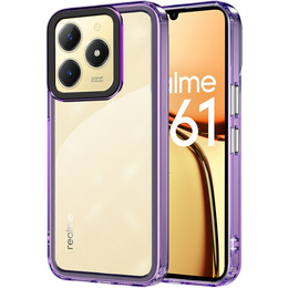 Pouzdro pro Realme C61, Fusion Hybrid, transparentní / fialové