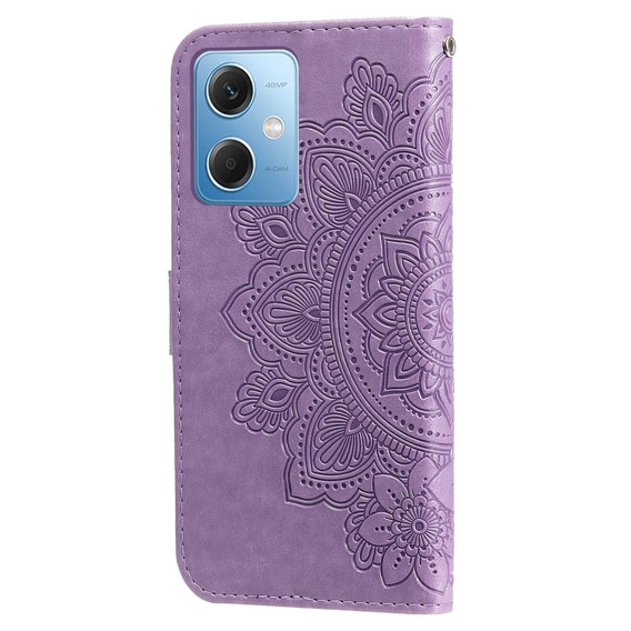 Klopové pouzdro pro Xiaomi Redmi Note 12 5G / POCO X5 5G, Mandala Flower, fialové