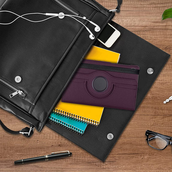Pouzdro pro Samsung Galaxy Tab A7 Lite 8.7 T220 / T225 TB330FU 10.95", otočné o 360°, fialové