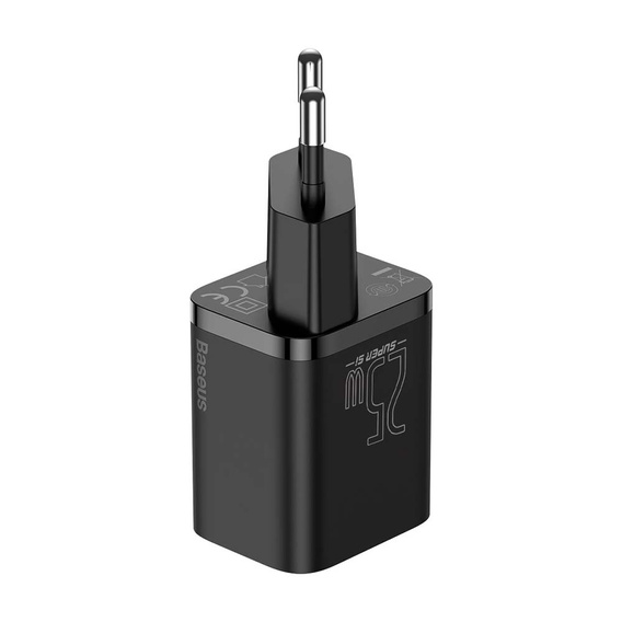 Síťová nabíječka Baseus Super Si PD 25 W USB-C + kabel USB-C, černá