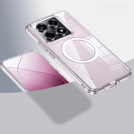 Pouzdro pro Xiaomi 14T, Fusion Hybrid, pro MagSafe, průhledné