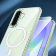 Pouzdro pro Samsung Galaxy A36, Dropproof MagSafe, průhledné + 9H tvrzené sklo
