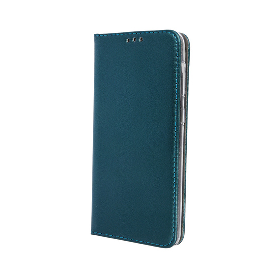 Klopové pouzdro pro Samsung Galaxy A54 5G, Smart Magnetic, tmavě zelené + 9H sklo 