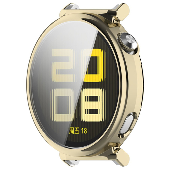 Pouzdro 2v1 s ochranou displeje pro Huawei Watch GT 5 Pro 42mm, zlaté