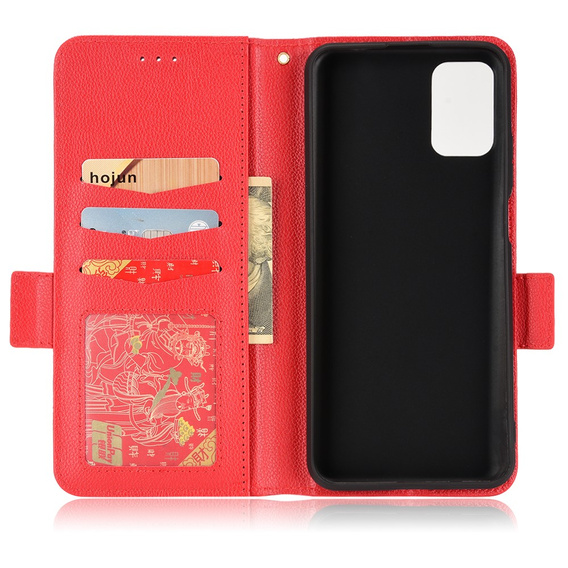 Klopové pouzdro pro Ulefone Note 12P, Wallet Litchi Magnet, červené